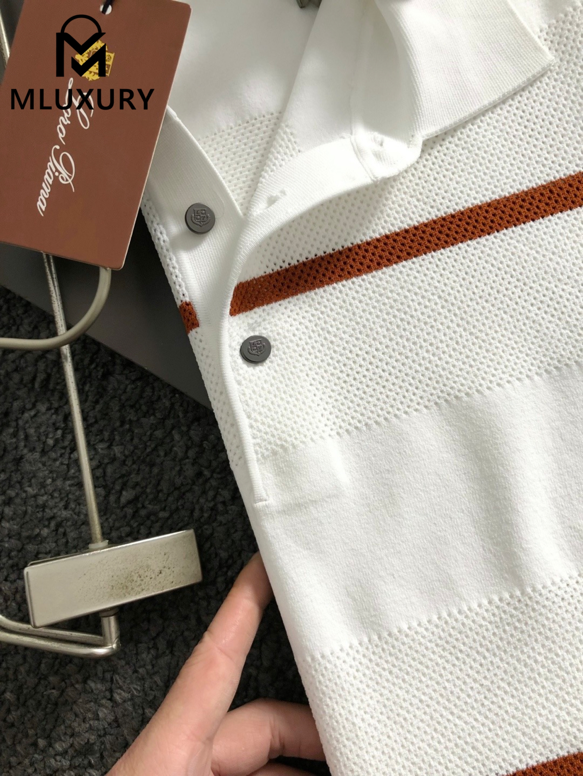 LORO PIANA Old-fashioned style men's short shirt