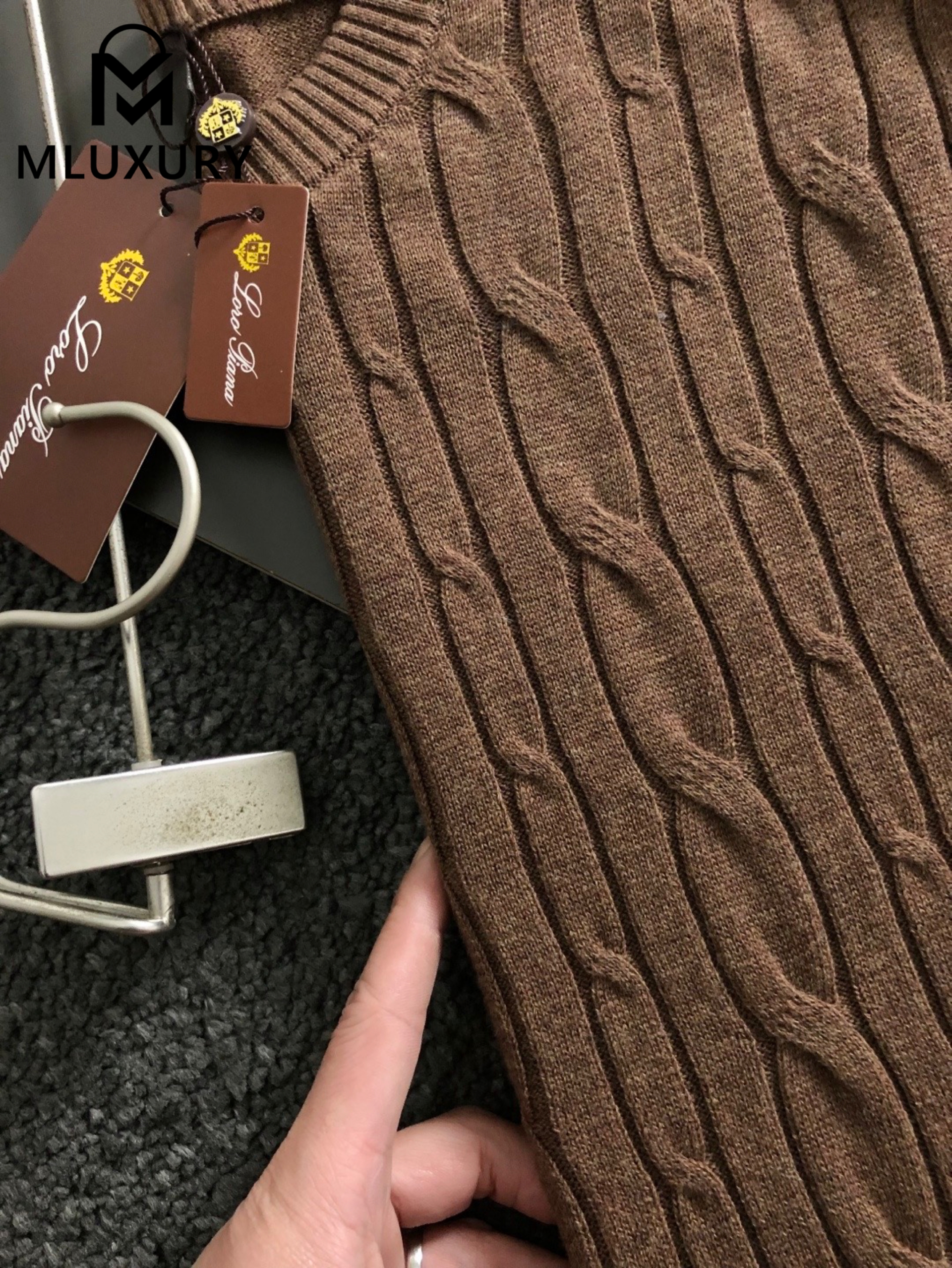 LORO PIANA Wool sweater, Camel