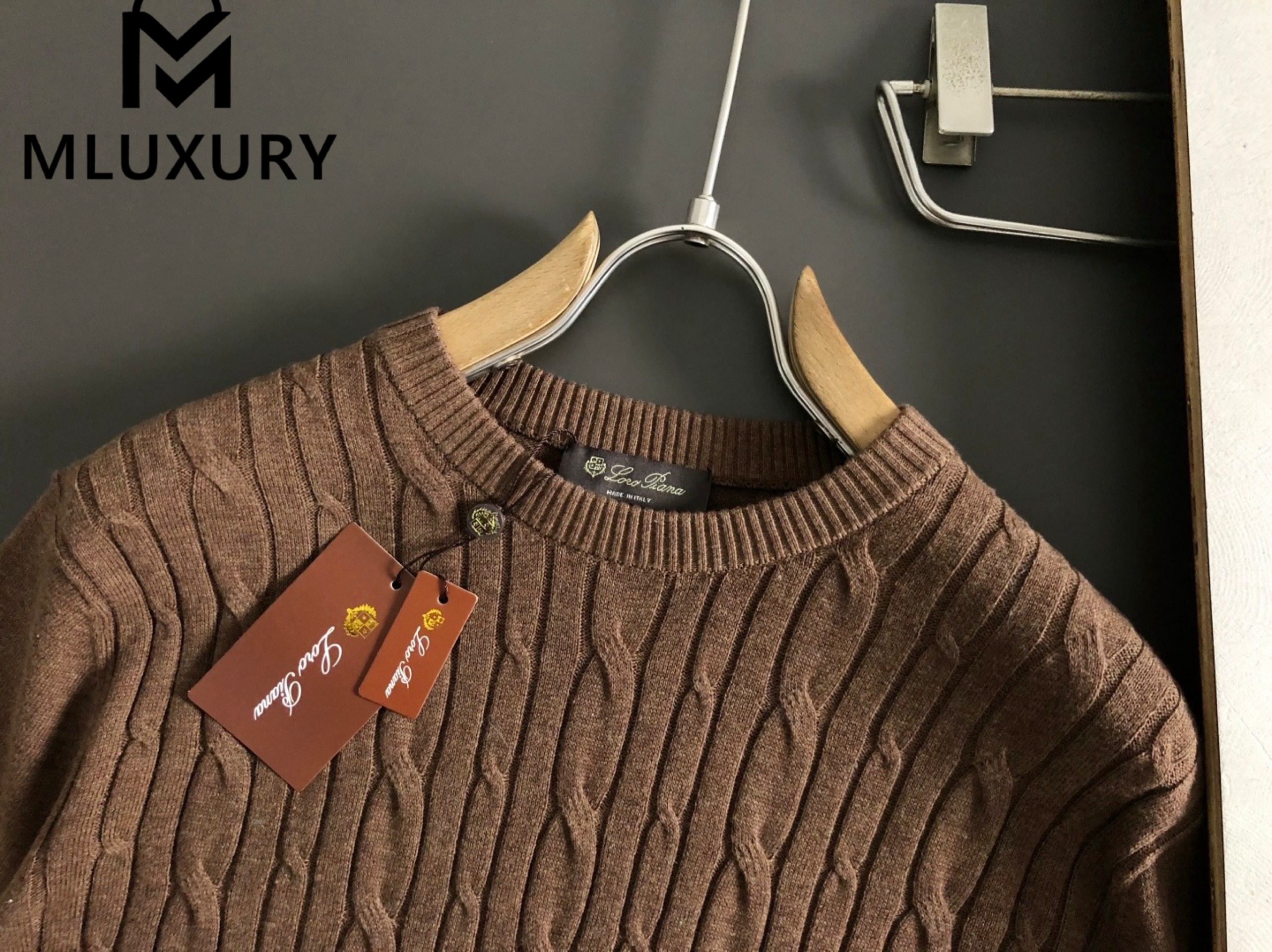 LORO PIANA Wool sweater, Camel