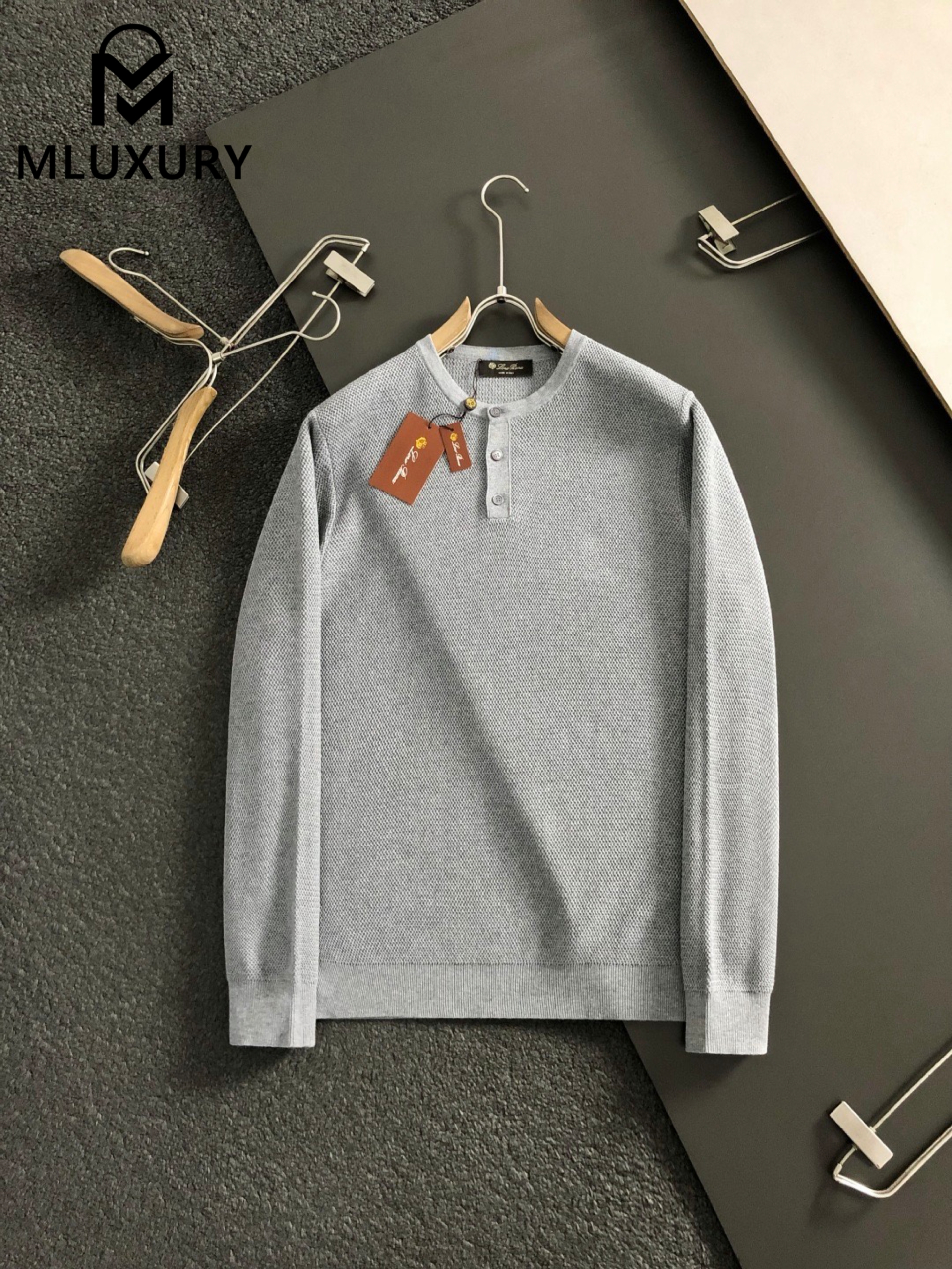 LORO PIANA Classic wool sweater Gray